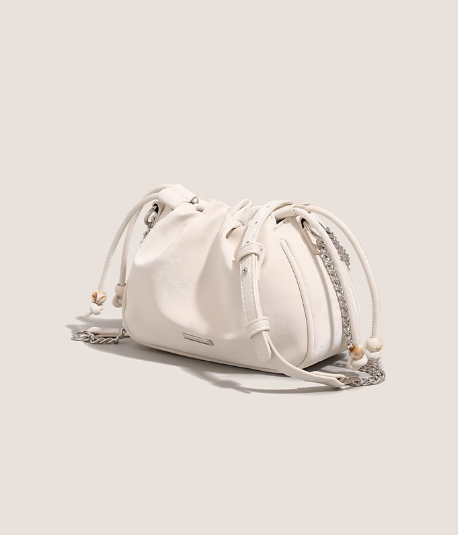 High-end baguette underarm bag white niche shoulder crescent bag ED0172