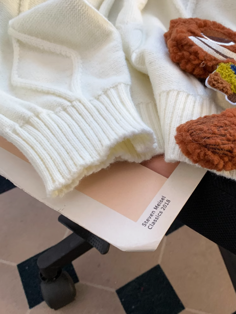 Fake two piece polo neck sweater ED0186