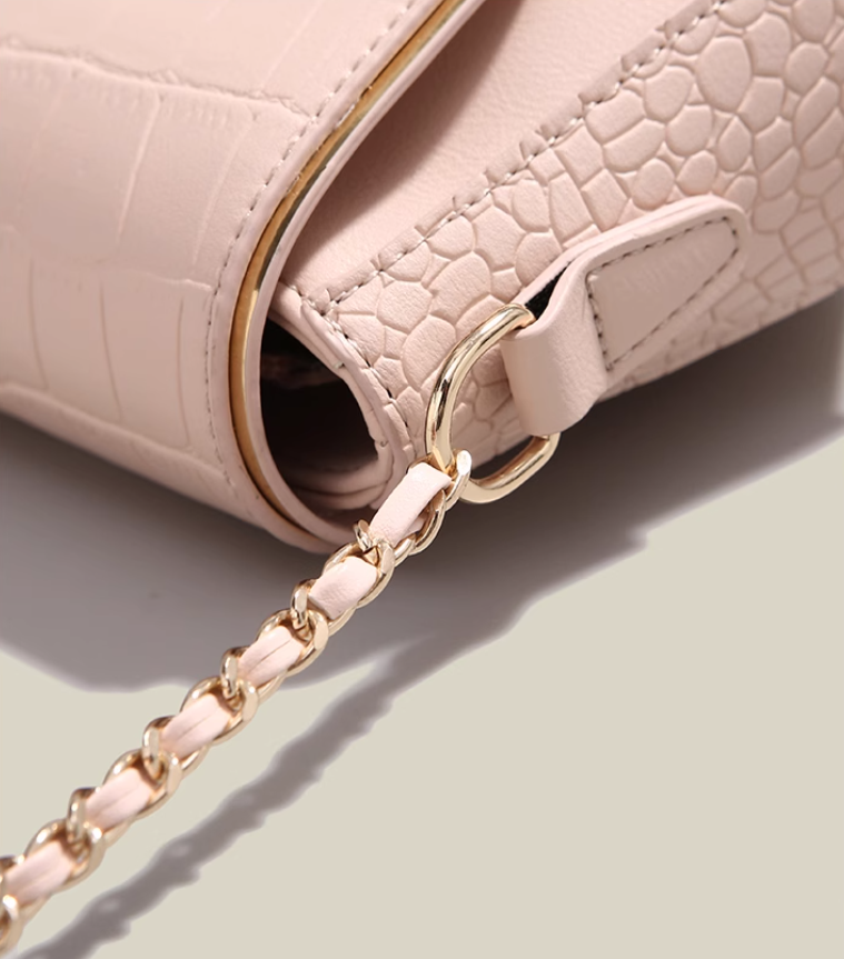 Niche design pink chain crossbody bag ED0207