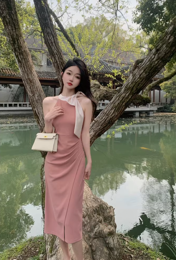 Robe de soirée de luxe française sans manches ED0306