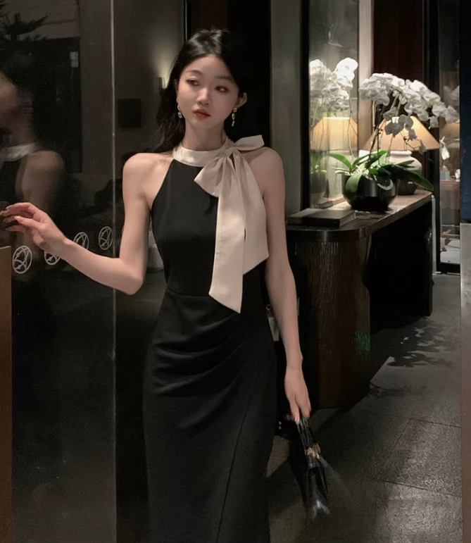 Robe de soirée de luxe française sans manches ED0306