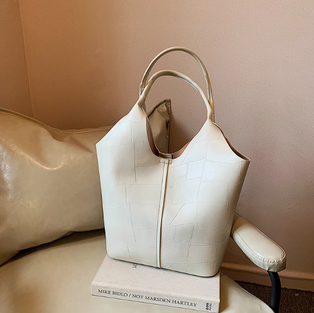 Vintage soft leather large capacity shoulder bag commuter tote bag ED0507