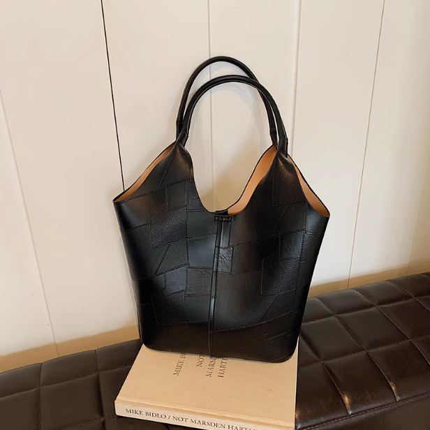Vintage soft leather large capacity shoulder bag commuter tote bag ED0507