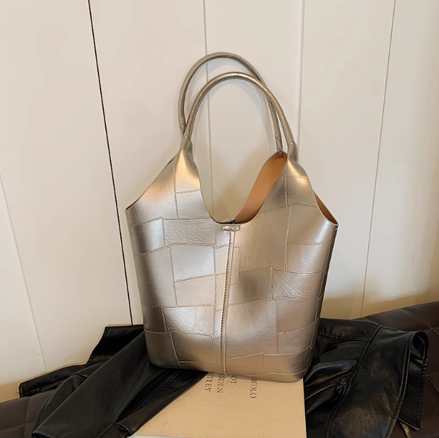 Vintage soft leather large capacity shoulder bag commuter tote bag ED0507