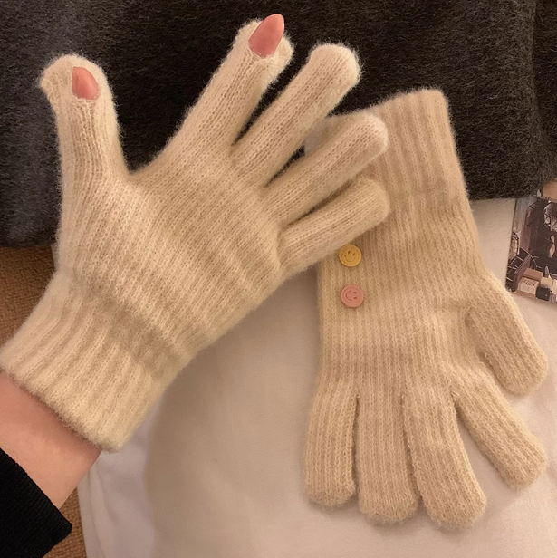 Cute knitted wool touch screen gloves ED0931