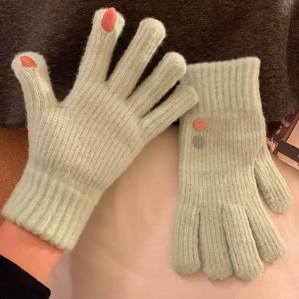 Cute knitted wool touch screen gloves ED0931