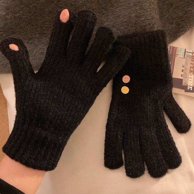 Cute knitted wool touch screen gloves ED0931