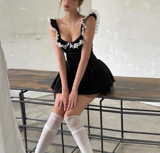 Black Homecoming Dress A-line Sleeveless Birthday Dresses ED04431