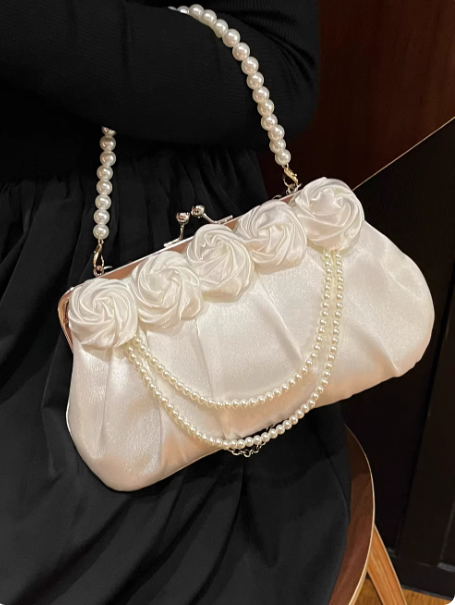 Vintage Pearl Evening Handbag Fairy Dress Bag EB03936