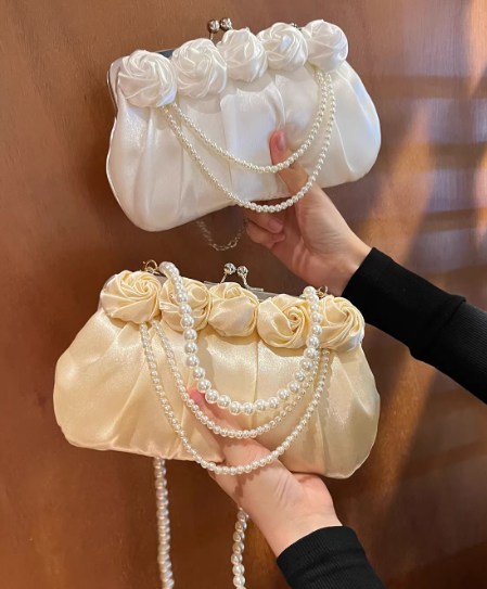 Vintage Pearl Evening Handbag Fairy Dress Bag EB03936