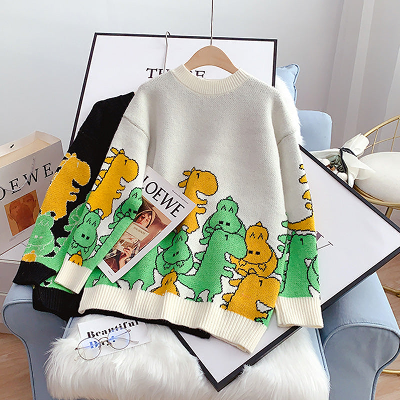 Cute Dinosaur Long Sleeve Sweater ED0085