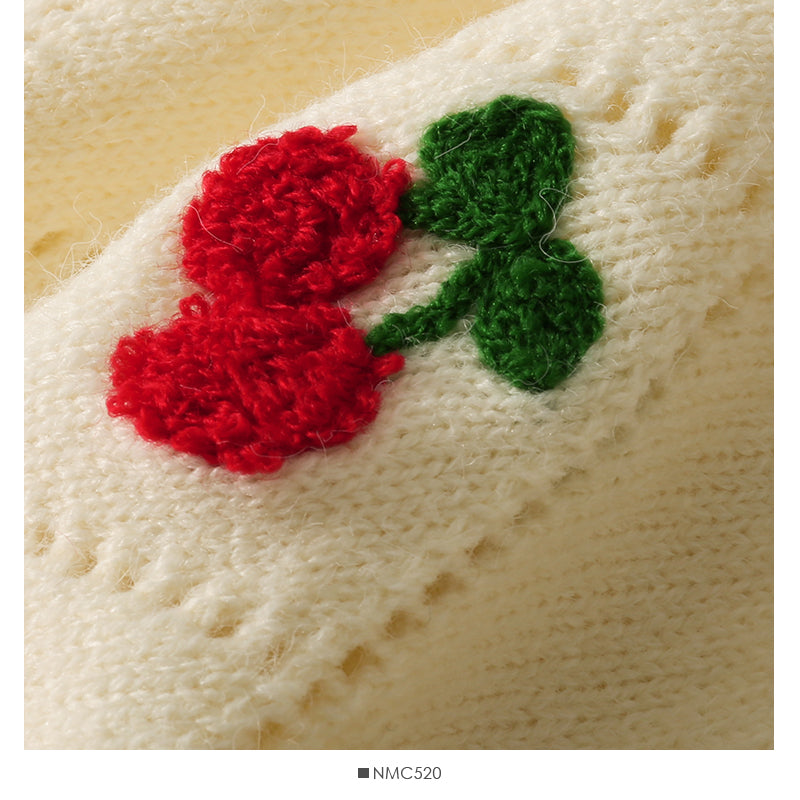 Cute Cardigan Cherry Sweater ED0087