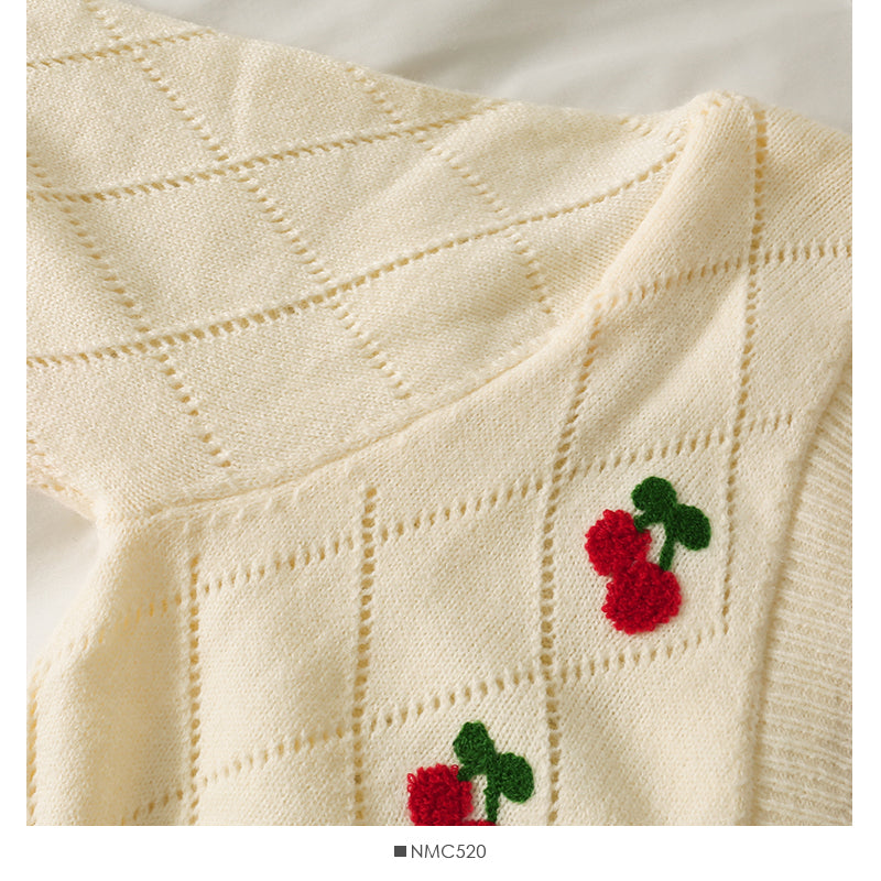 Cute Cardigan Cherry Sweater ED0087