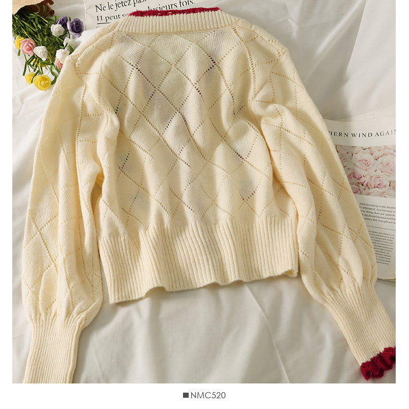 Cute Cardigan Cherry Sweater ED0087