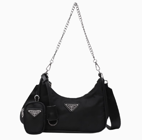 Black new autumn and winter texture all-match ins niche shoulder messenger bag underarm bag female ED0099