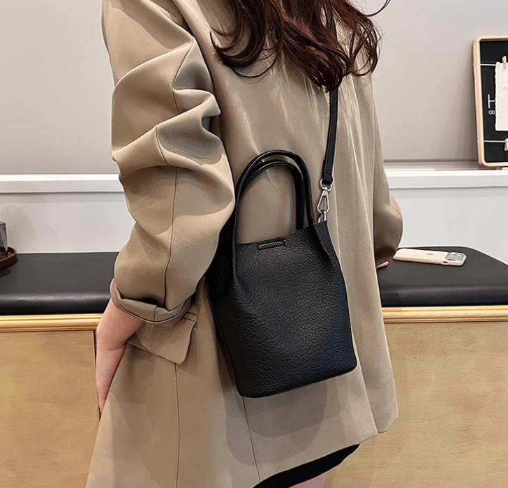 Macaron-colored shoulder bag, crossbody bucket bag ED01007