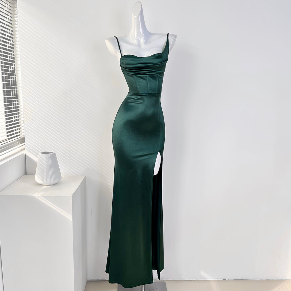 french style party dress Modelyn Women's French Style Party Dress, Elegant And Sophisticated, V-Neck Fitted Slimming Cocktail Dress