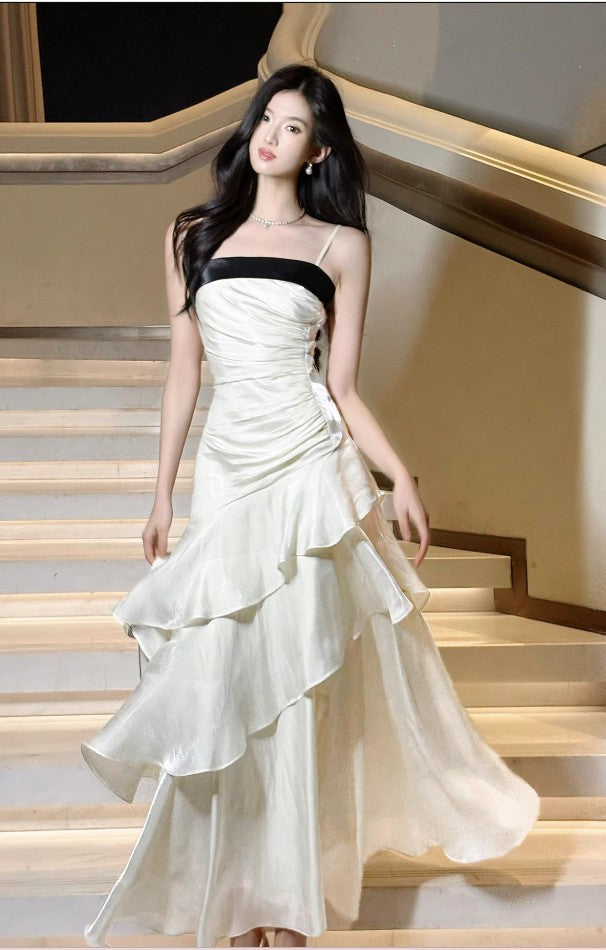 Vintage-Inspired Birthday Party Dresses Under $160ð€White Ruffled Layered Fairytale Graduation Prom Dresses ED01131