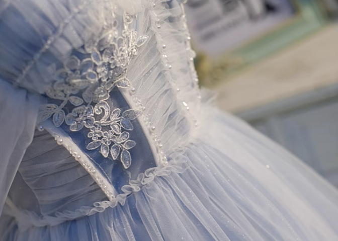 Light blue A-line tulle lace beaded short prom dress, light blue homecoming dress ED01161