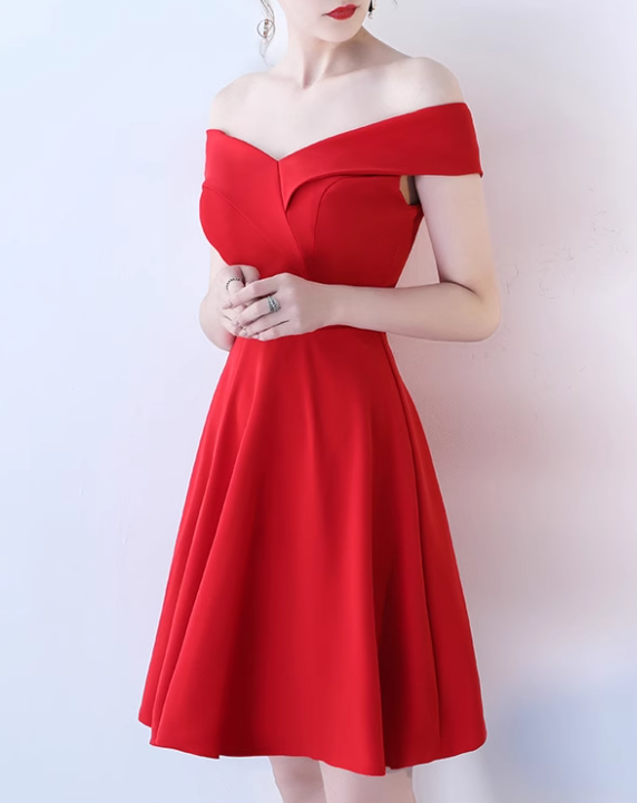 Einfaches schulterfreies Kleid, elegantes Bankettkleid ED01185