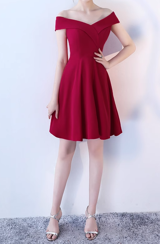 Einfaches schulterfreies Kleid, elegantes Bankettkleid ED01185