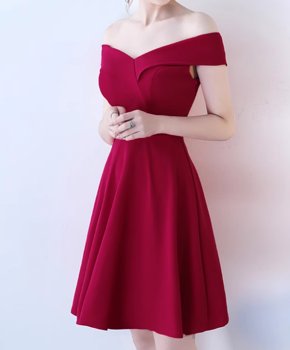 Einfaches schulterfreies Kleid, elegantes Bankettkleid ED01185
