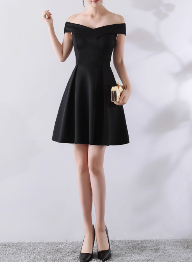 Einfaches schulterfreies Kleid, elegantes Bankettkleid ED01185