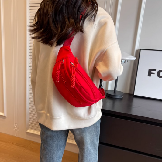 Canvas crossbody chest bag versatile casual one-shoulder dumpling bag ED0125