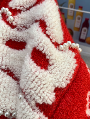 Cardigan tricoté rouge tendance ED0134