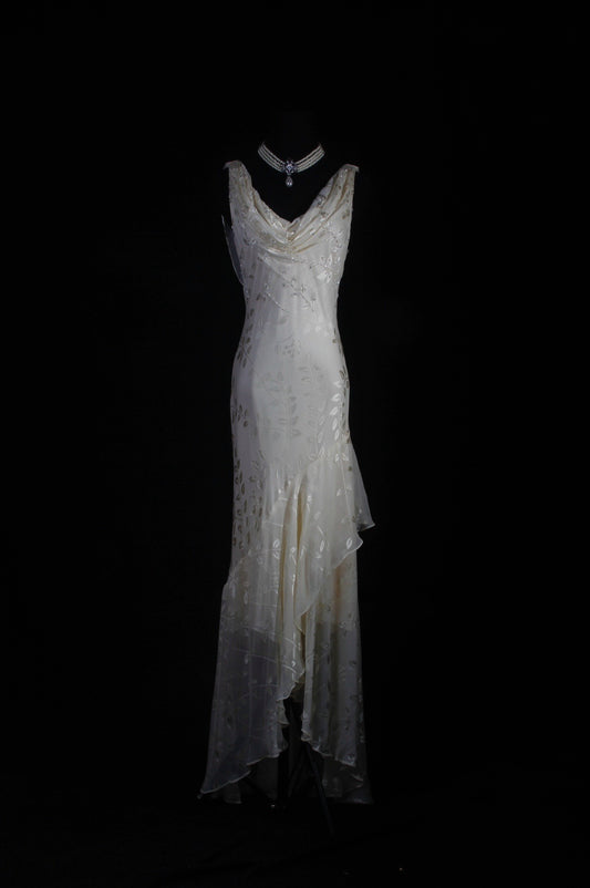 V-neck Chiffon Beaded Long Prom Dress Simple Mermaid Wedding Dress ED01527