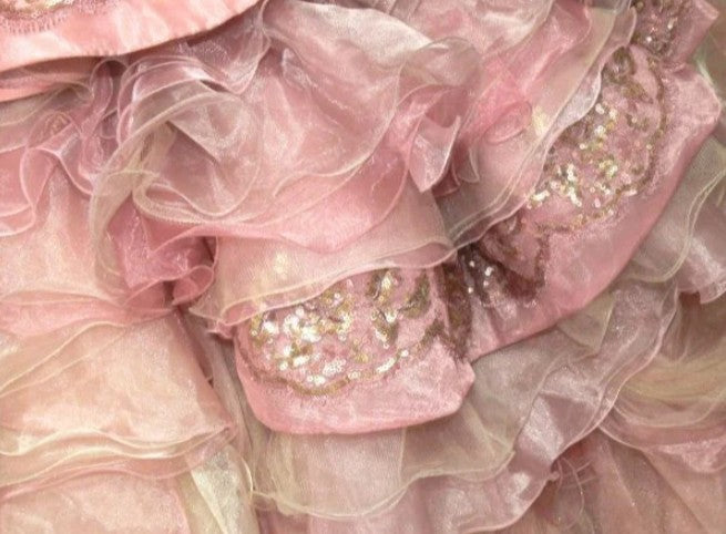Sweet A-Line Strapless Satin Tulle Sequined Wedding Dress Beaded Diamond Long Ball Gown ED01585