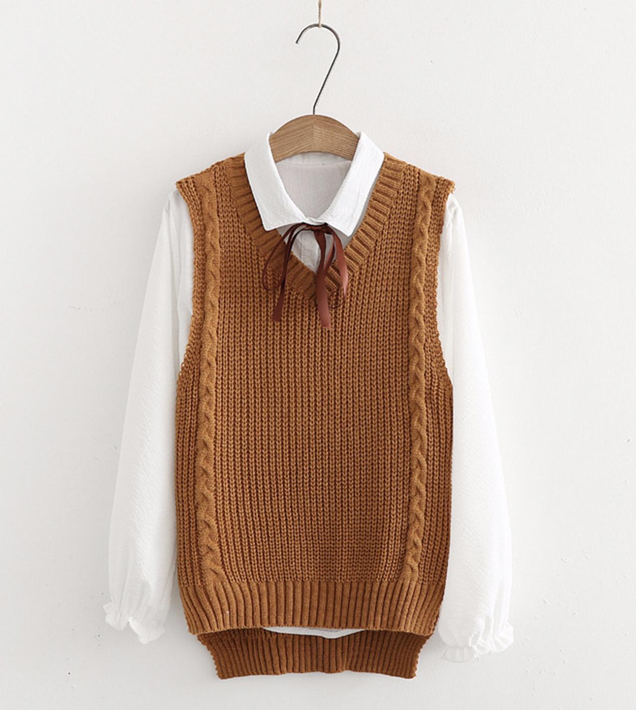 Süßer adretter ärmelloser Pullover ED0189
