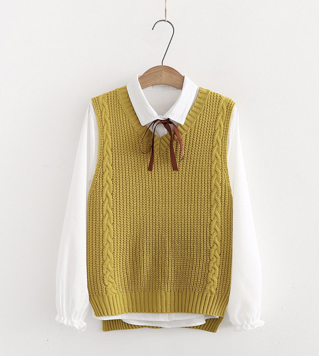 Süßer adretter ärmelloser Pullover ED0189