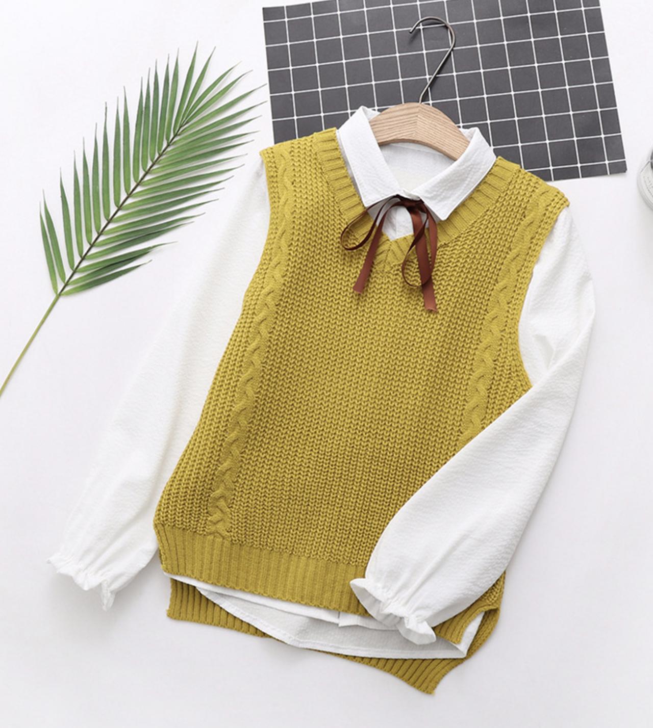 Süßer adretter ärmelloser Pullover ED0189