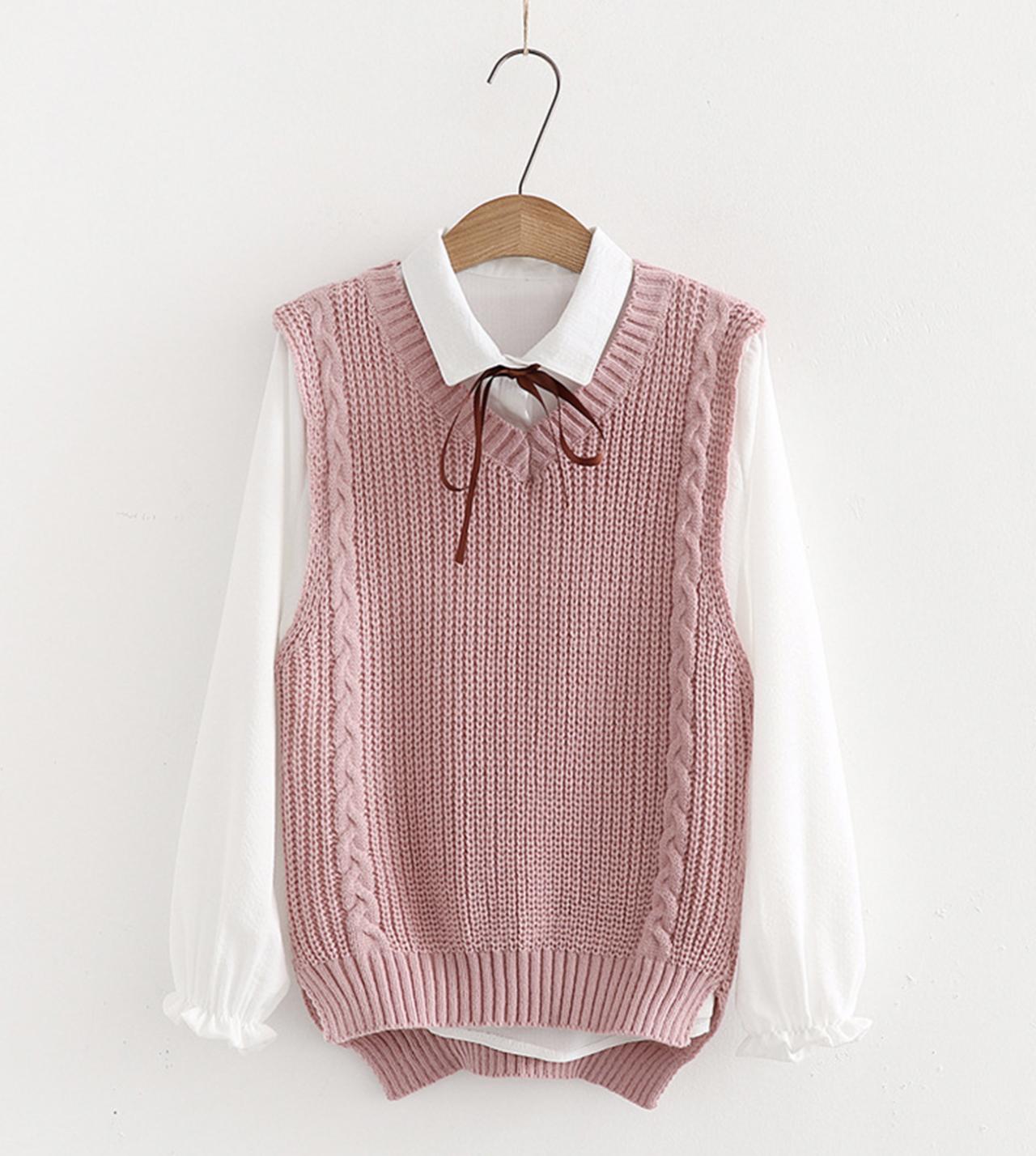 Süßer adretter ärmelloser Pullover ED0189