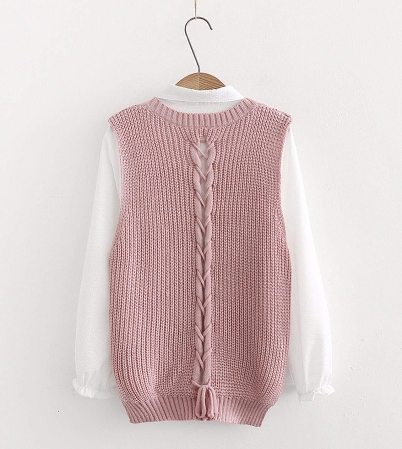Süßer adretter ärmelloser Pullover ED0189