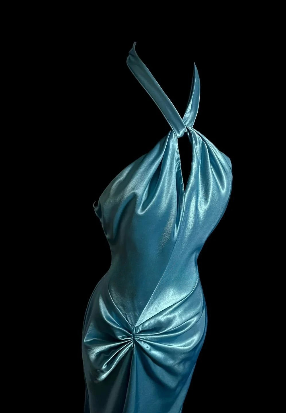 Magnifique robe de bal longue bleue dos nu style sirène, superbe robe de soirée formelle ED01905