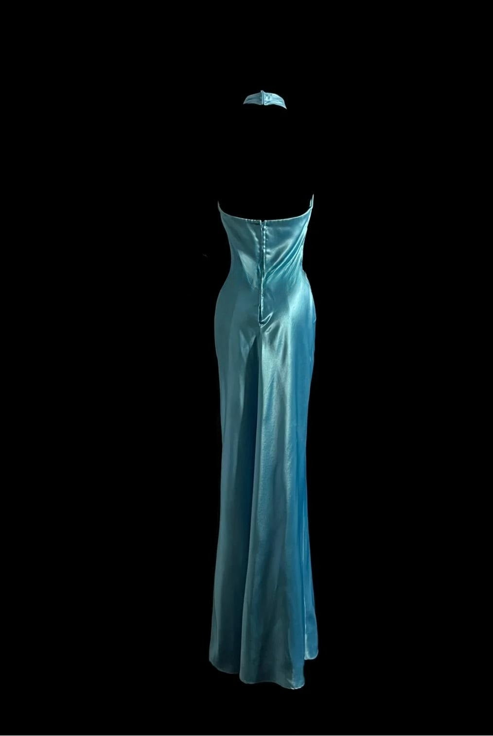 Magnifique robe de bal longue bleue dos nu style sirène, superbe robe de soirée formelle ED01905