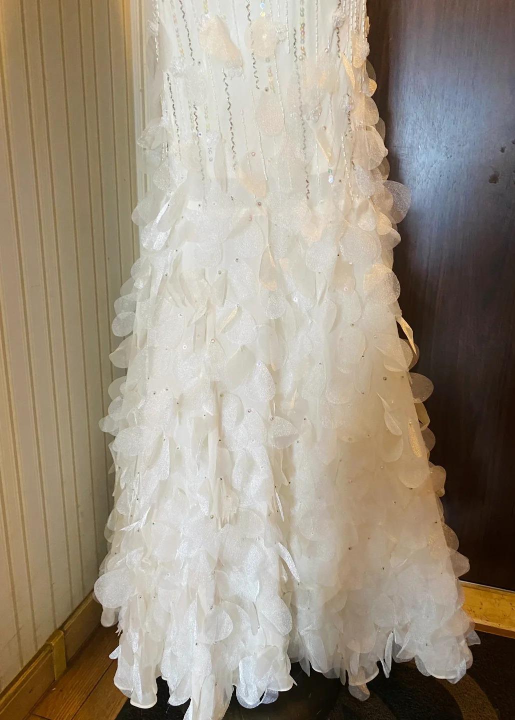 🤍 Retro-Glamour-Meerjungfrauenkleid – Funkelndes 💍weißes Chiffon-Ballkleid mit Perlen und Pailletten für formelle Anlässe und Hochzeiten **ED01917
