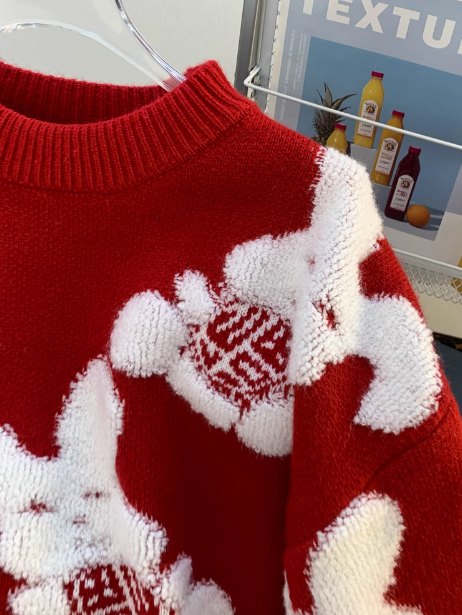 Süßer Häschen-Jacquard-Pullover im neuen Stil ED0192