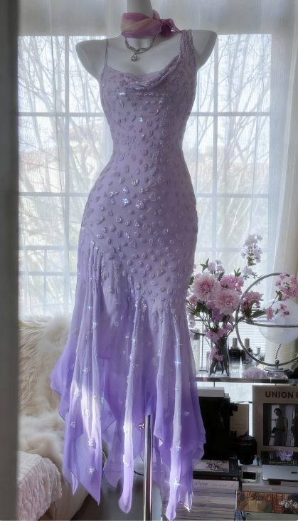 π Cinderella Pink A-Line Evening Gown - Iridescent Beaded Tulle with Soft Chiffon Layers for Sweet 16 ED01933