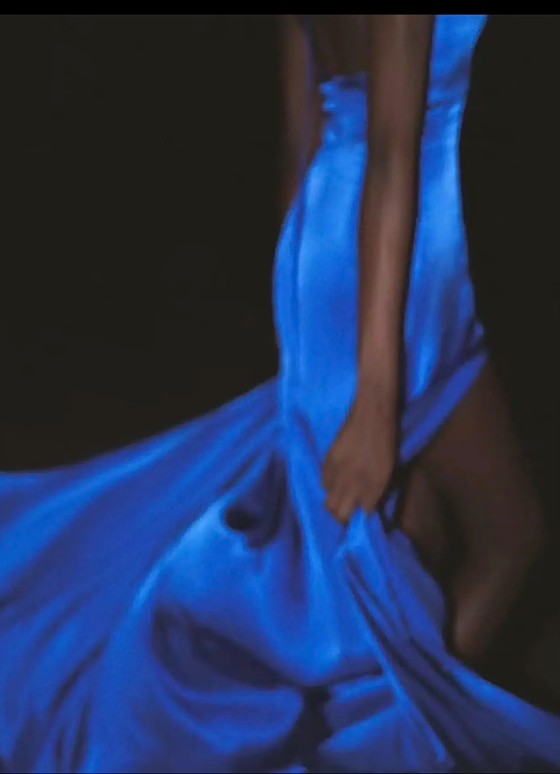 Elegant Royal Blue V-neck Sheath Evening Dress Sexy Backless Satin Long Prom Dresses with Slits ED02052