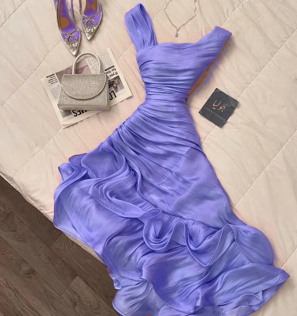Elegant Pink A-Line Chiffon Party Dresses ED02130