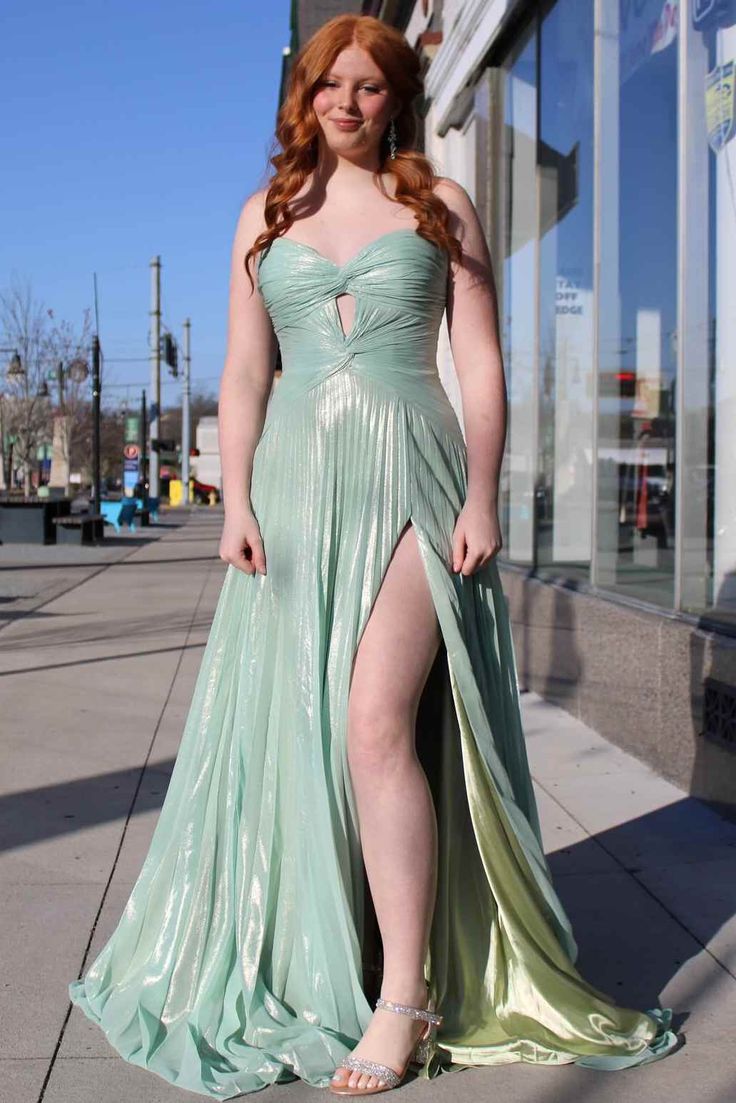 Elegant Green Strapless Sweetheart A-Line Party Dresses Gorgeous Evening Dresses ED02138
