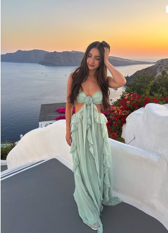 Sexy Tiffany Blue Strapless Chiffon Party Dresses ED02149