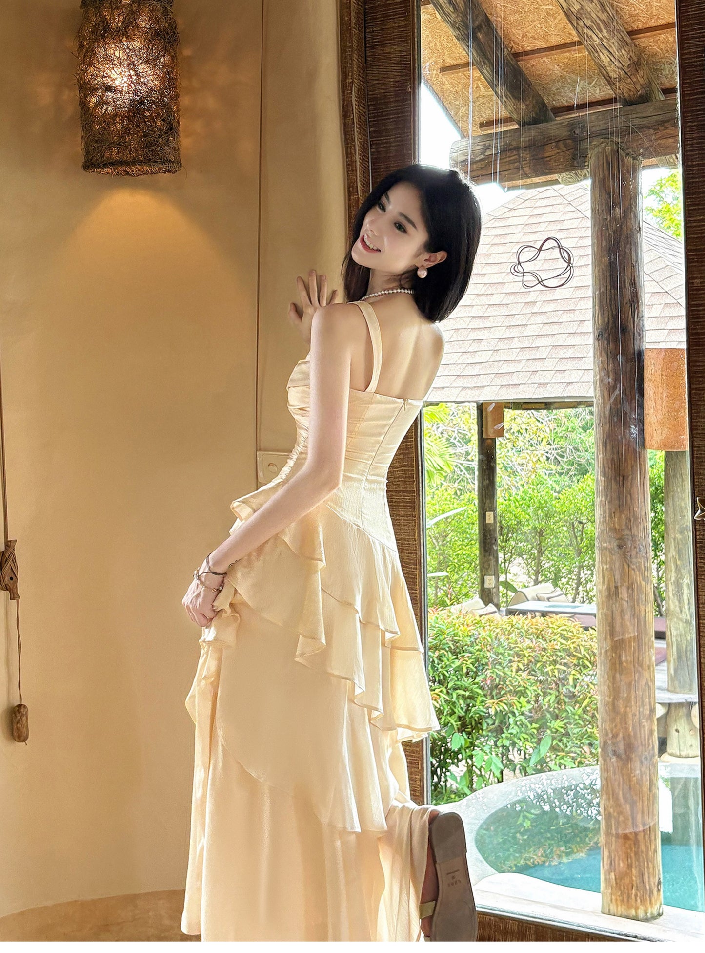 Fashion Spaghetti Straps 16th Birthday Outfits Chiffon A-Line Short Prom Dresses Sweet Homecoming Dress ED02214