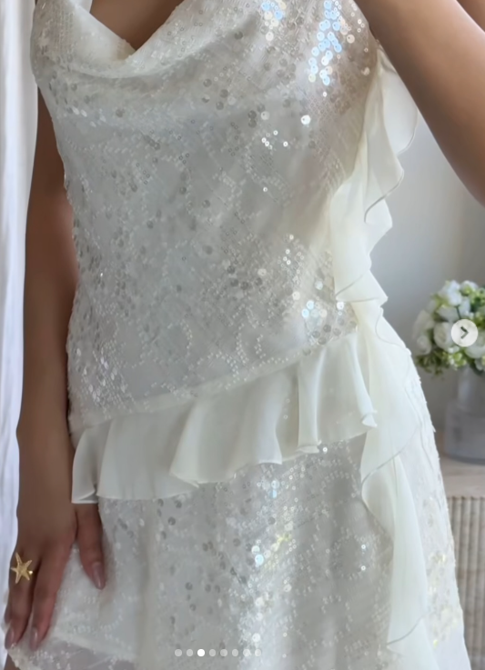 Fashion Blue Sheath Spaghetti Strap Short Outdoor Party Outfit Summer Birthday Dresses ED02373