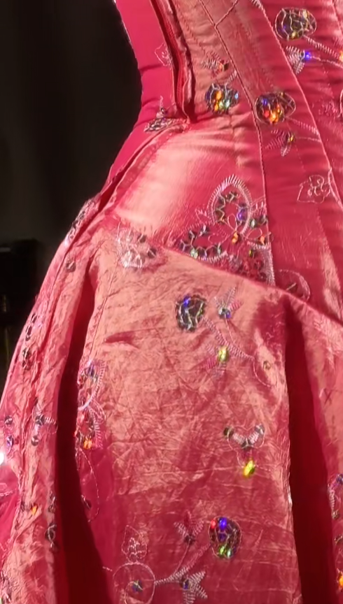 Vintage Hot Pink Strapless A-Line Homecoming Dress Sweet Chiffon Satin Sequin Hi-lo Short Prom Dresses ED02400