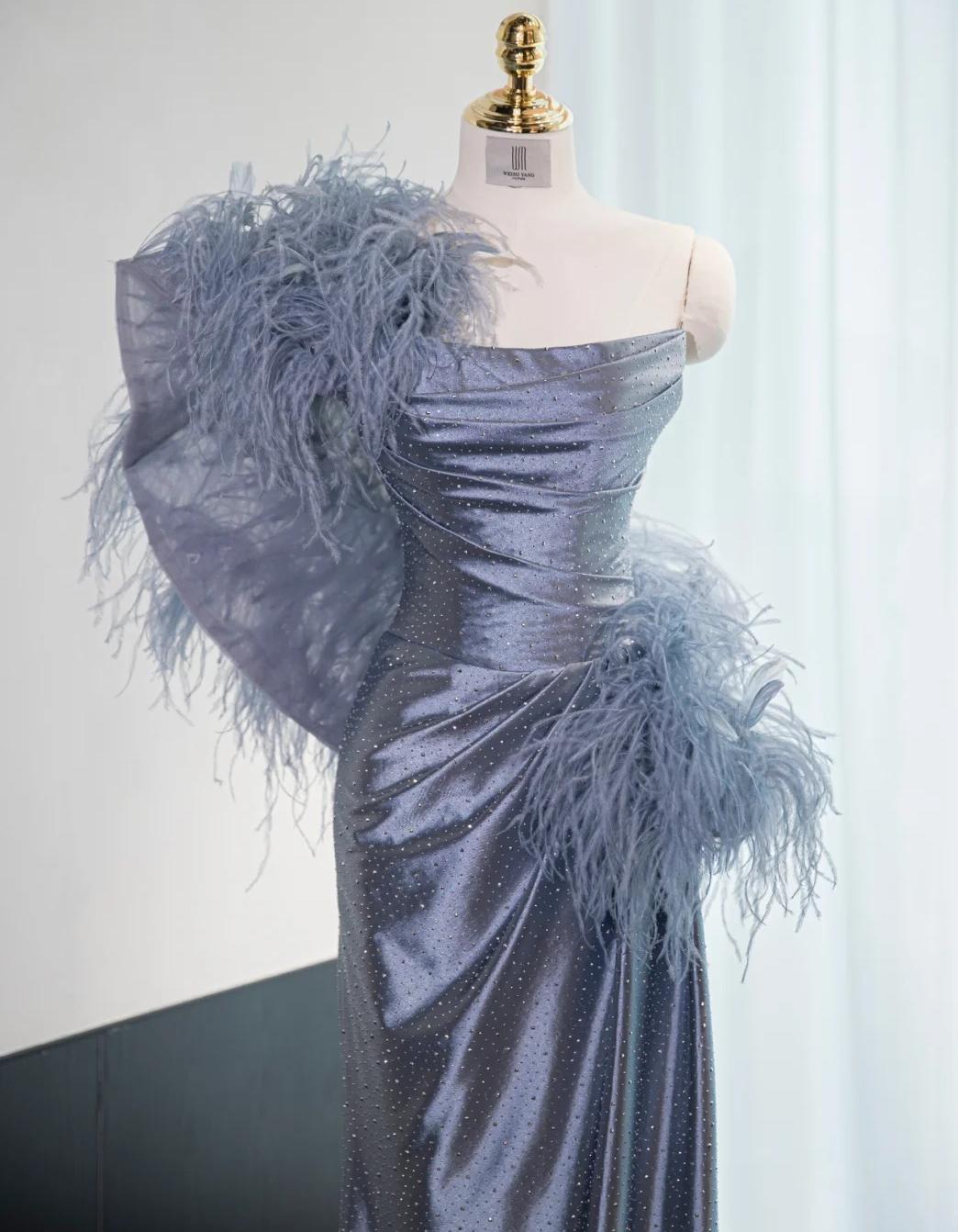 Elegant Strapless Sheath Satin Prom Dresses Formal Evening Gowns ED02544