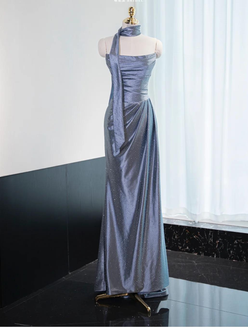 Elegant Strapless Sheath Satin Prom Dresses Formal Evening Gowns ED02544